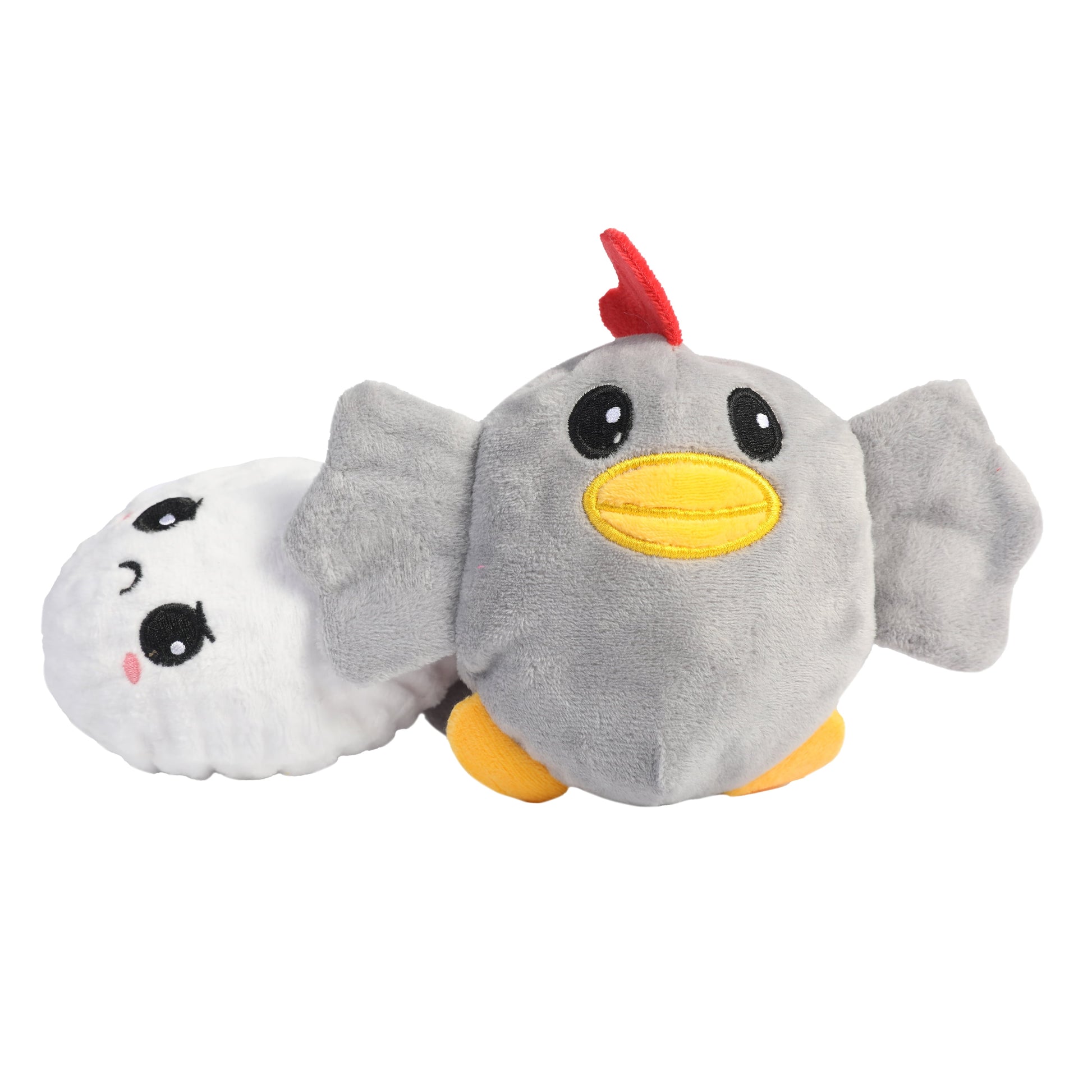 Chicken and Egg 3 in 1 Plush Squeaky Dog Toys for Small Dogs