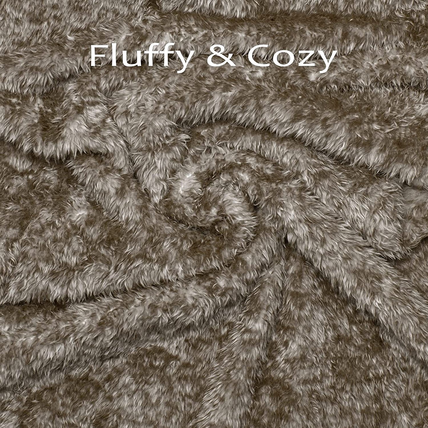 Fluffy Fleece Dog Blankets, Warm Soft Fuzzy Pets Blankets for Puppy, Small, Medium, Large Dogs and Cats, Plush Pet Throws for Bed, Couch, Sofa, Travel (40X60 Inch, Taupe)