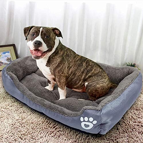 Luxury Plush Pet Bed - Self Warming, Washable, Brown - Small/Medium