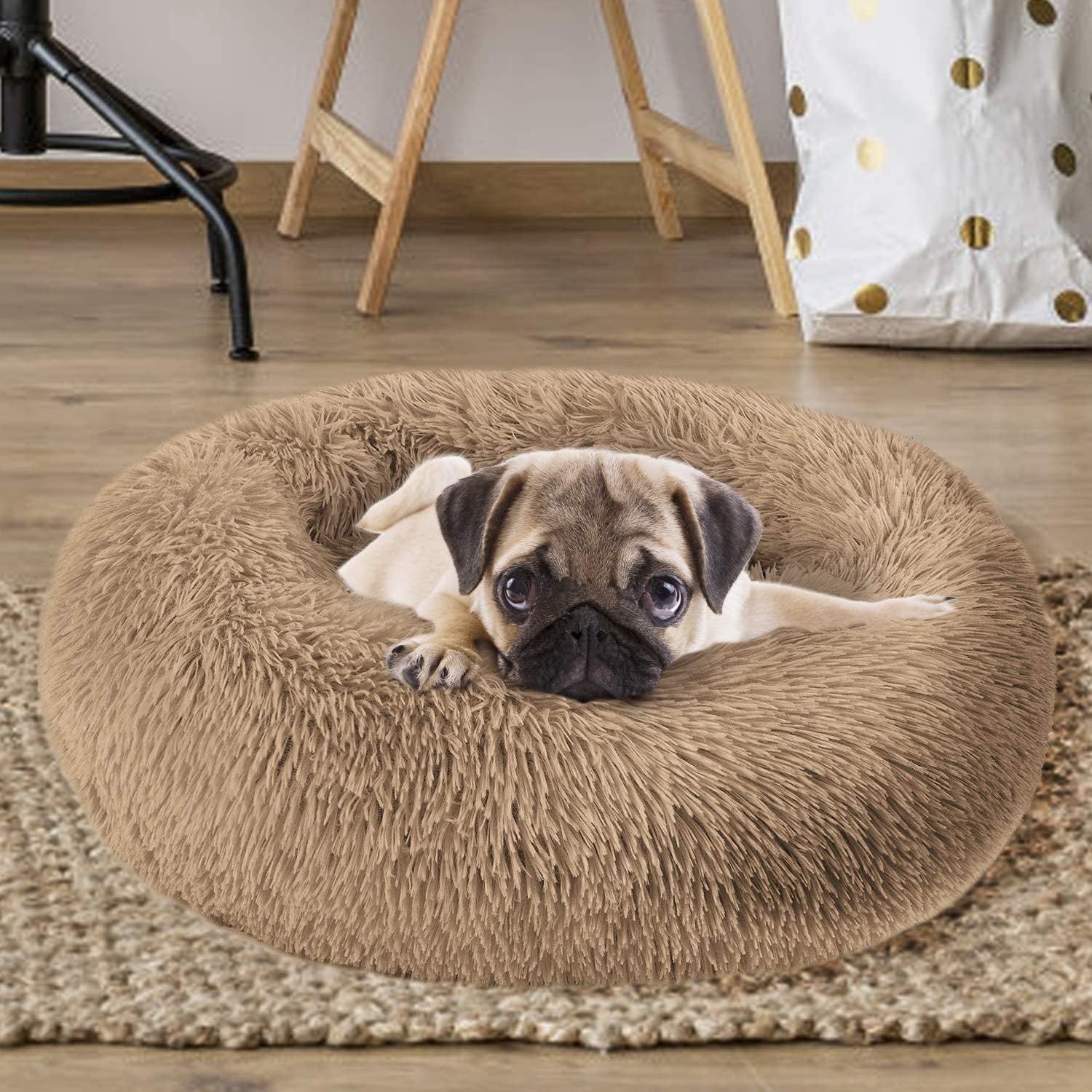 round Bed for Small Medium Large Dogs, Ultra Soft Pet Bed Machine Washable (24''/32''/36''/44'')