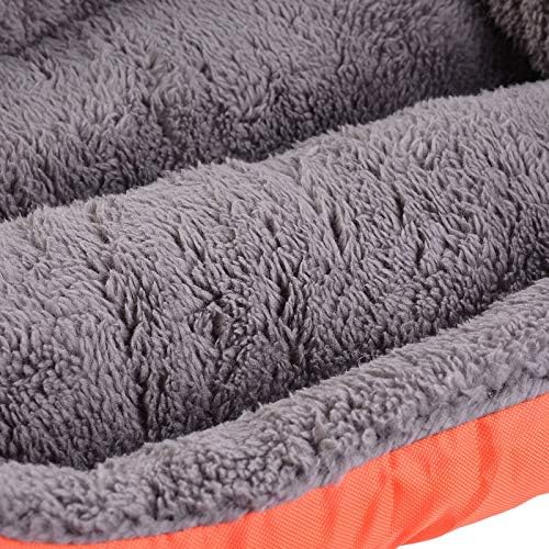 Luxury Plush Pet Bed - Self Warming, Washable, Brown - Small/Medium