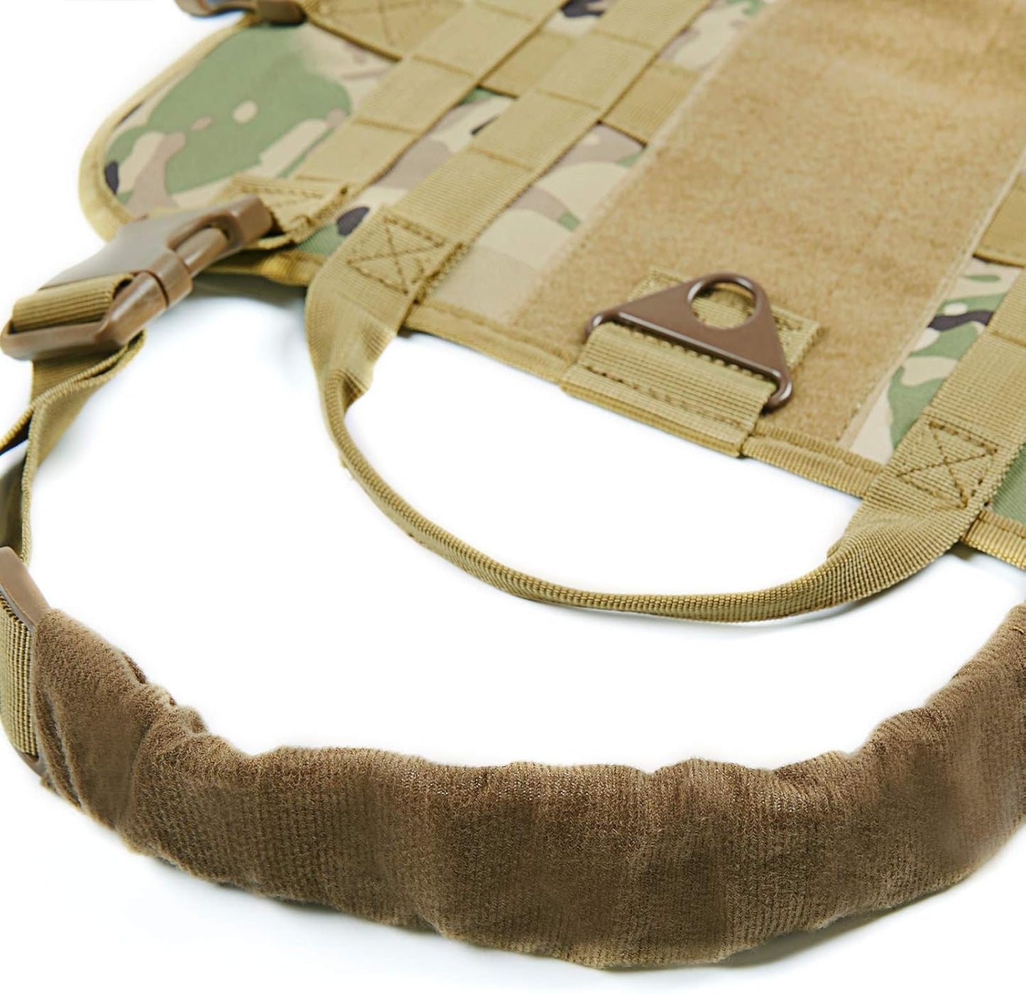 Dog Tactical Harness Molle Vest Adjustable Service Outdoor Training Harness with 3 Detachable Pouches Camouflage Size M