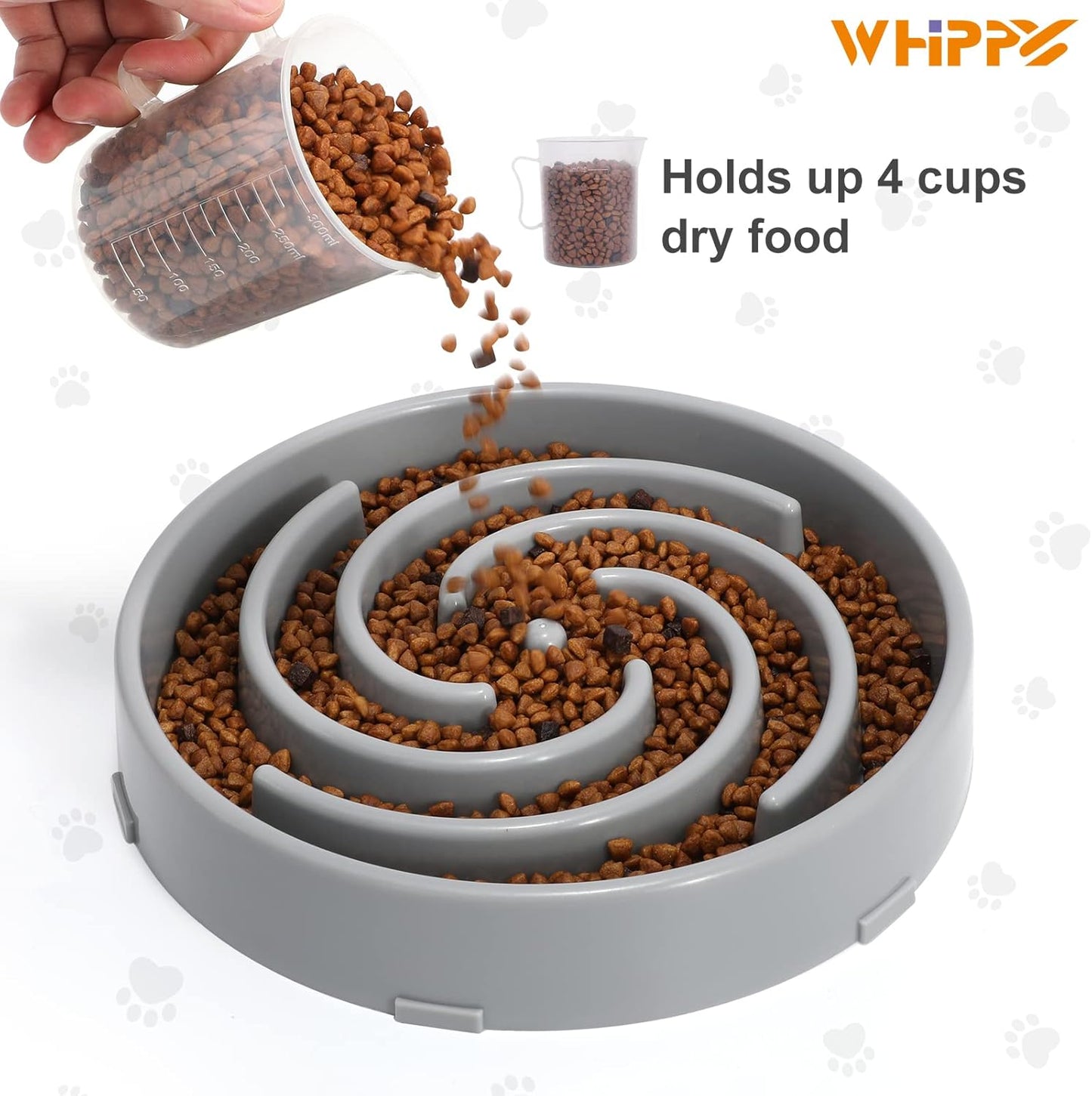 Large Dog Slow Feeder Bowl for Healthy and Interactive Food Feeding - Non-Slip Maze Design