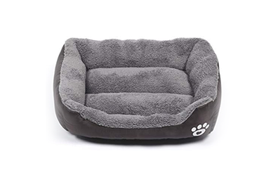 Luxury Plush Pet Bed - Self Warming, Washable, Brown - Small/Medium