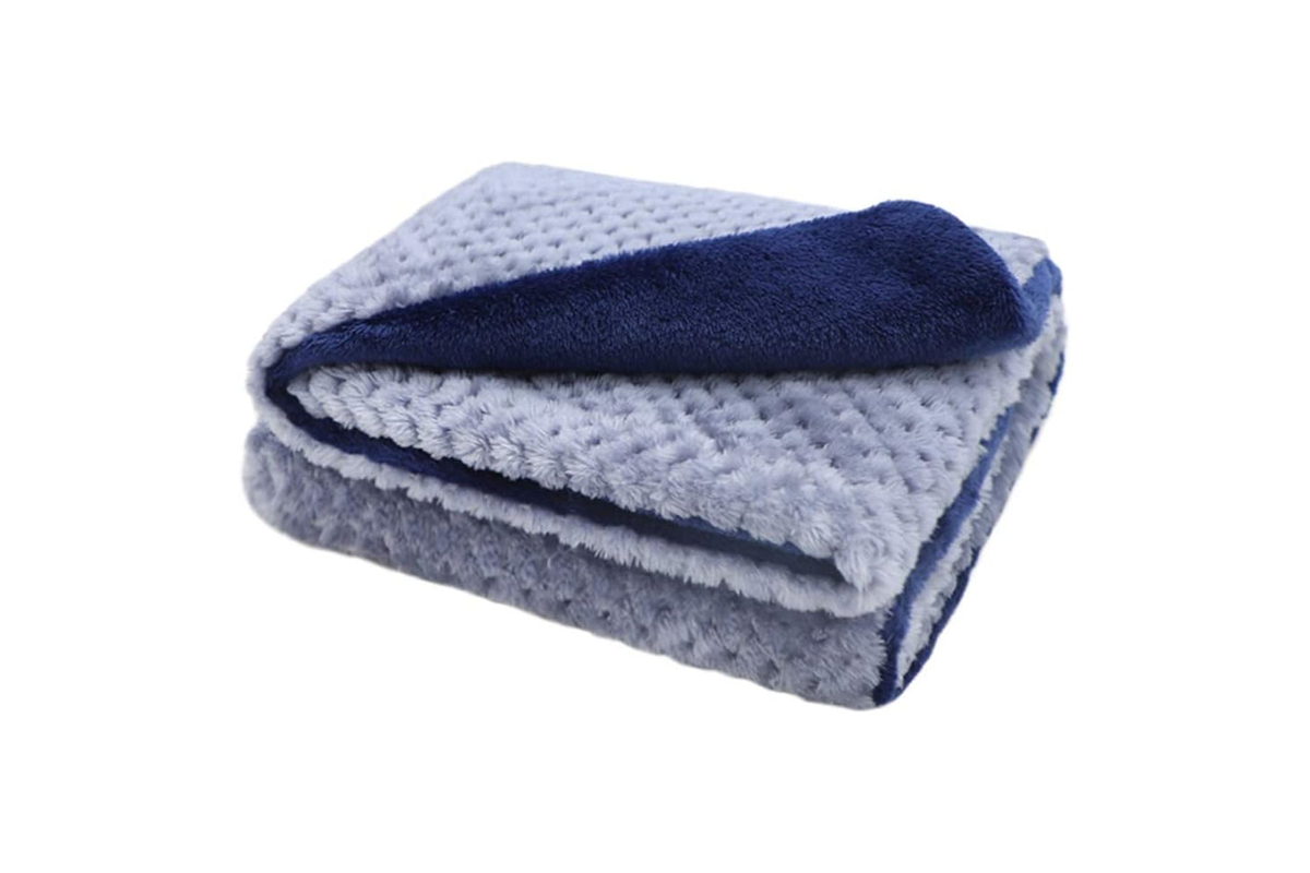 Premium Fluffy Fleece Dog Blanket, Soft and Warm Pet Throw for Dogs & Cats(24X32Inch, Blue)