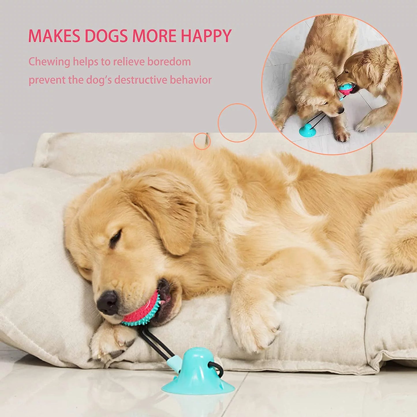 Interactive Dog Toy Set for Aggressive Chewers and Teething Puppies - Blue