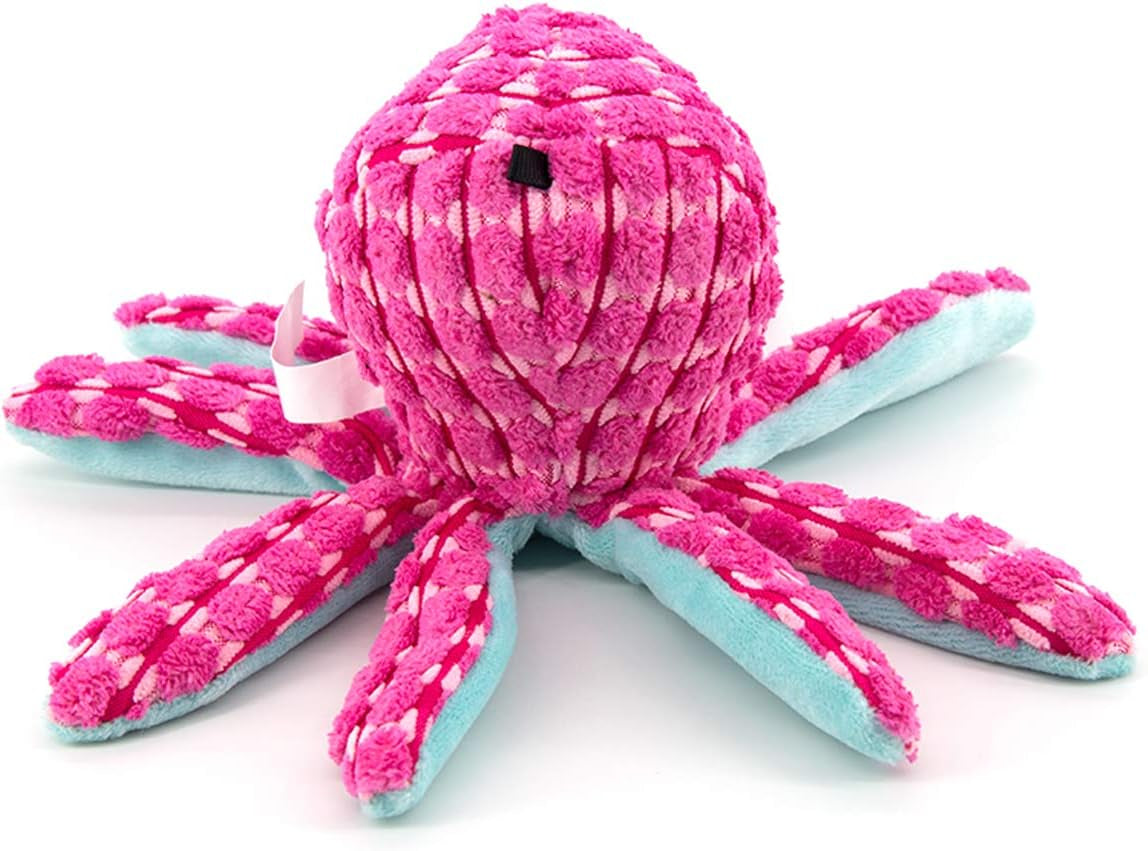 Ocean Series Dog Toys, Octopus Shape, Cute and Squeaky for Aggressive Chewers, Large Octopus