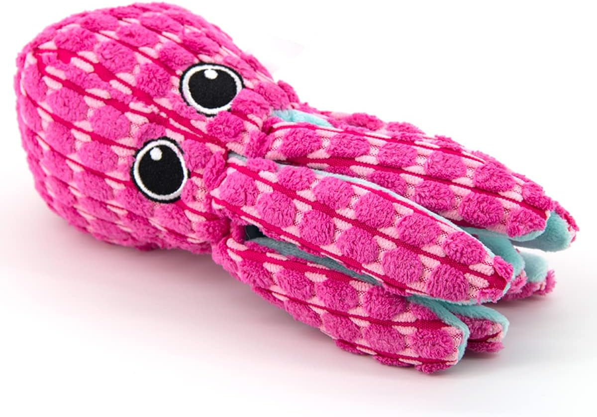 Ocean Series Dog Toys, Octopus Shape, Cute and Squeaky for Aggressive Chewers, Large Octopus