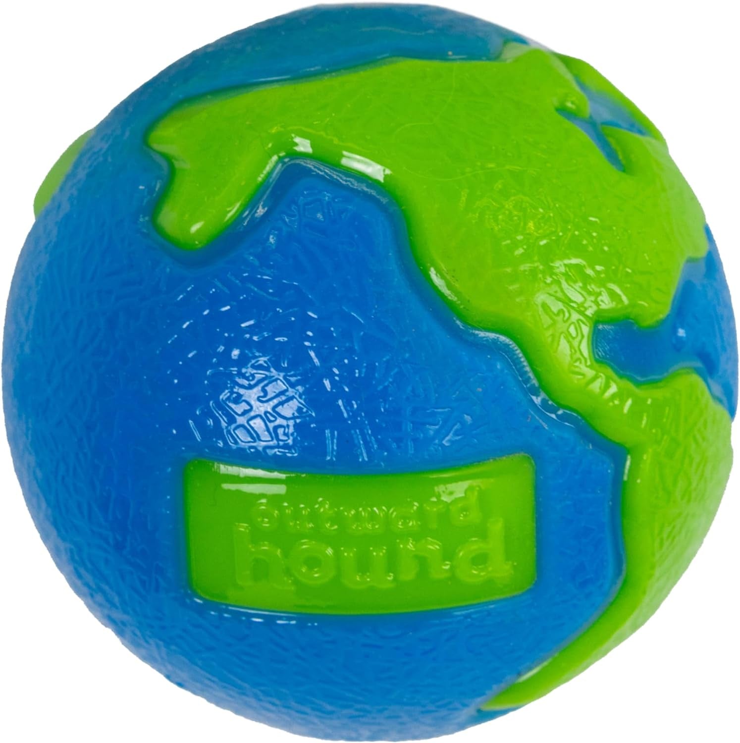 Orbee-Tuff Planet Ball Blue/Green Treat-Dispensing Dog Toy, Medium by Outward Hound