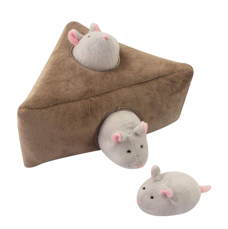 Mouse Hide and Seek Dog Plush Toy